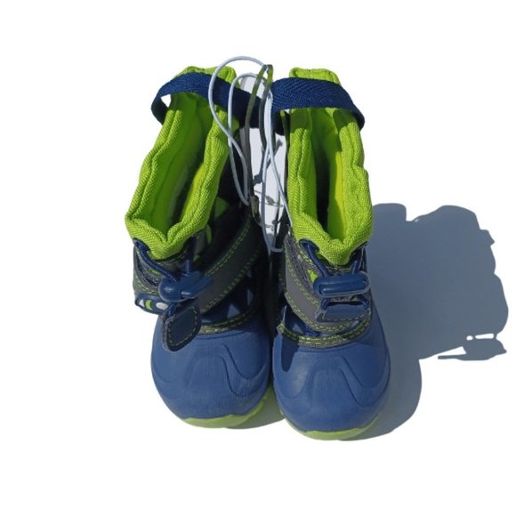 Cat & Jack blue and green baby winter boots size 4 - NWOT - Picture 2 of 5